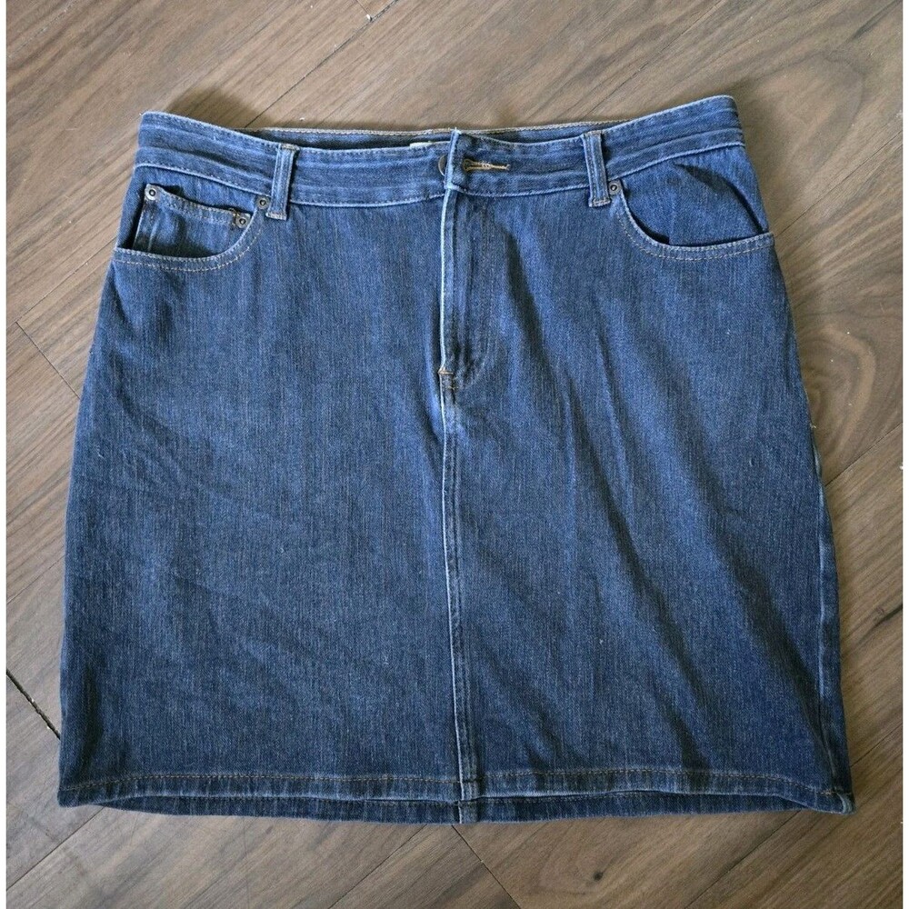 LL Bean Classic Fit Girls Denim Mini Skirt  Sz 10 Pacsun Summer Beach Casual